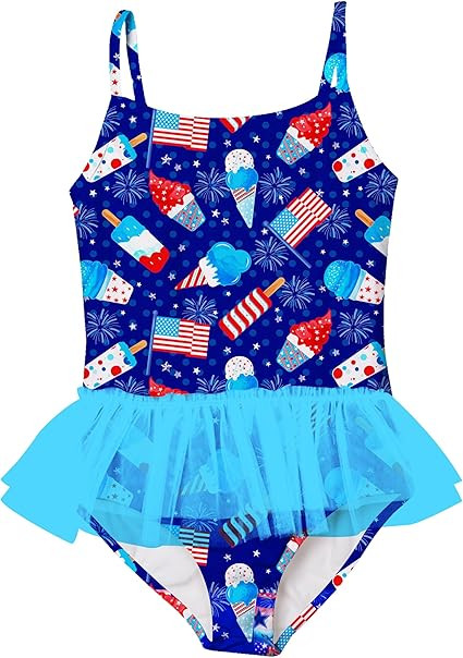 swimsobo Girls Swimsuits One Piece Tutu Mermaid Bathing Suits Quick Dry Swimwear with Cross Adjus... | Amazon (US)