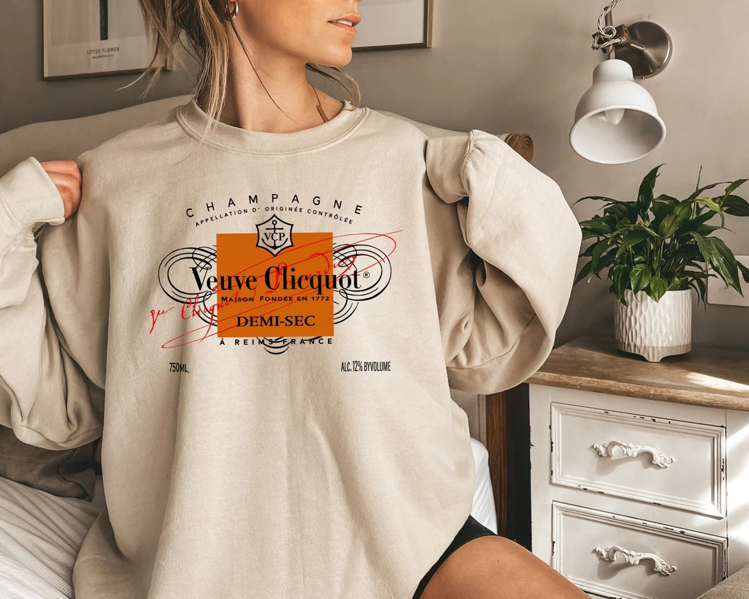 Champagne Veuve Rose Sweatshirtchampagne Shirtorange - Etsy | Etsy (US)