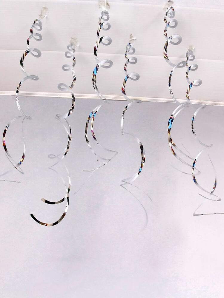 6pcs Metallic Swirl Garland | SHEIN