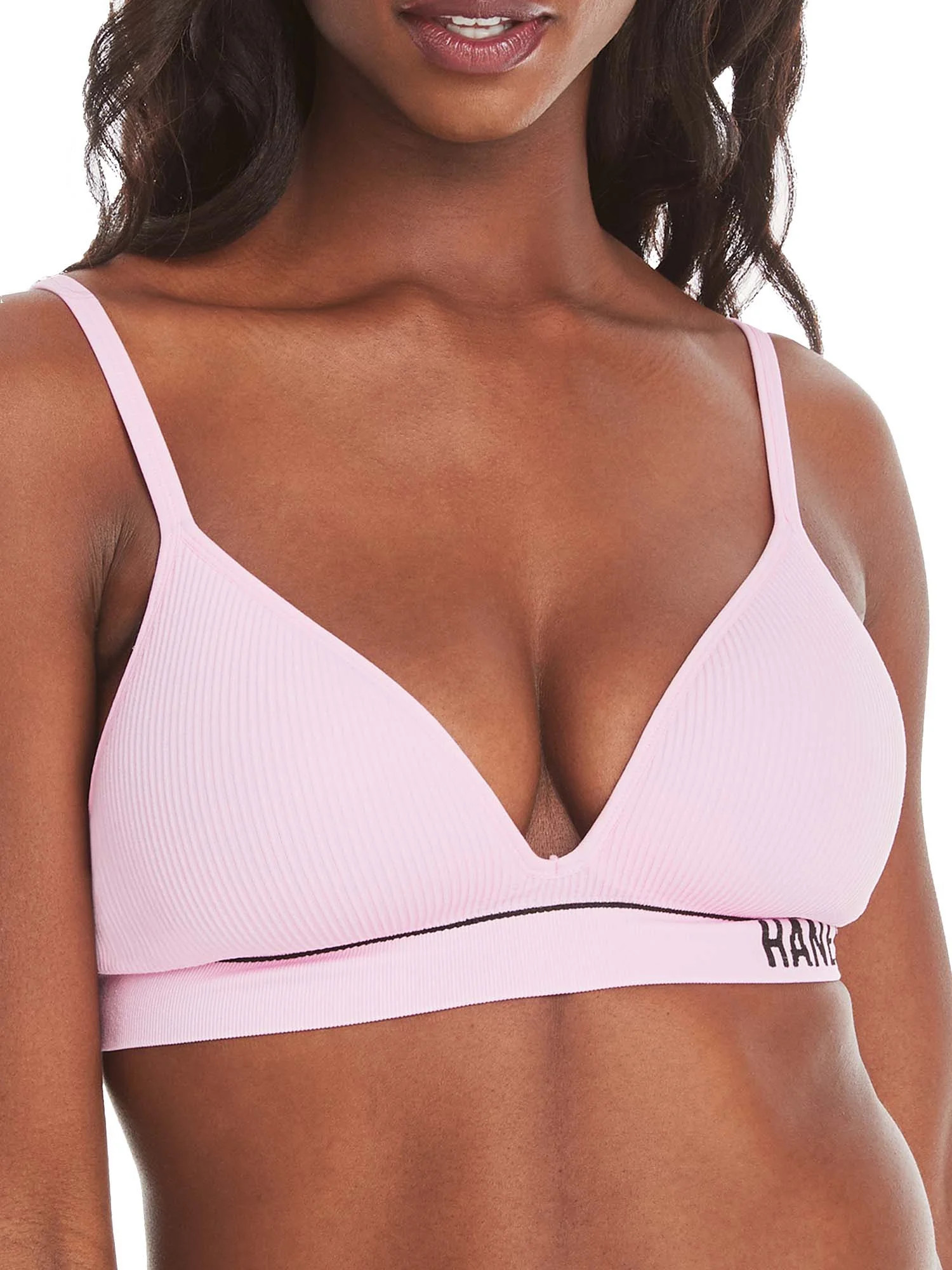 Hanes Classics Women's Seamless Retro Rib Contour Bra, Style MHB004 | Walmart (US)