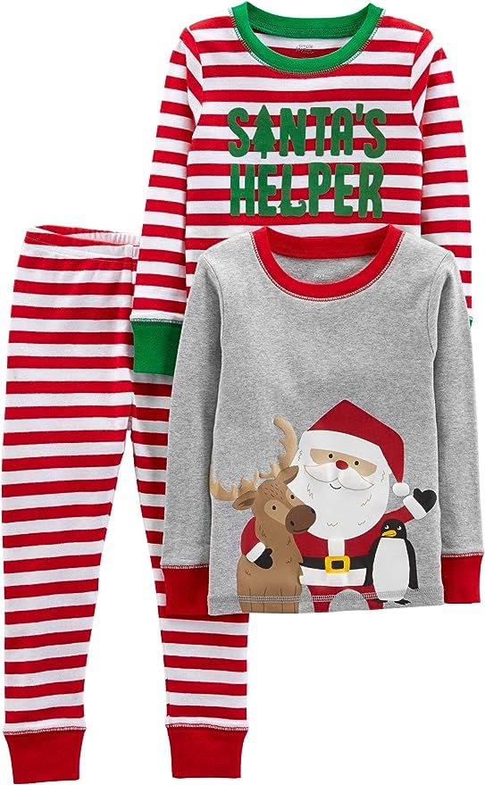 Simple Joys by Carter's Baby, Little Kid, and Toddler 3-Piece Snug-Fit Cotton Christmas Pajama Se... | Amazon (US)