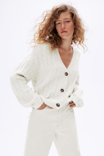Short Cable-knit Cardigan | H&M (US + CA)