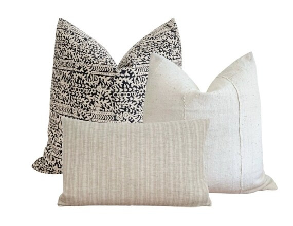 The Avery Pillow Combo  Three Pillows  Linen Pillow Covers - Etsy | Etsy (US)