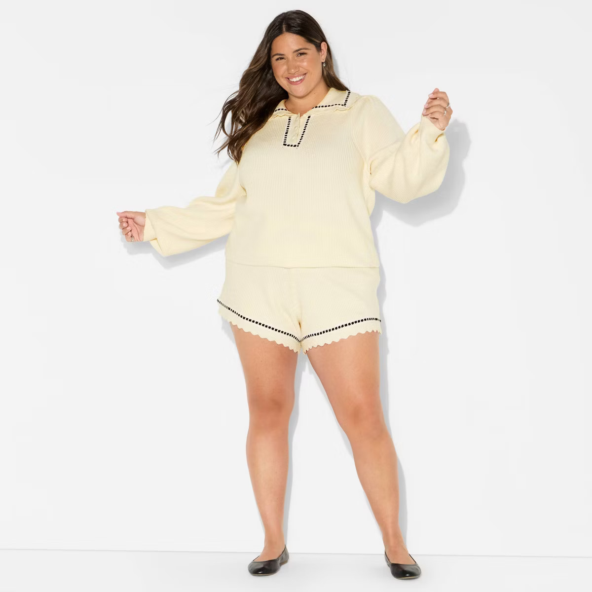 Women's Polo Collar Henley Sweater - Wild Fable™ | Target