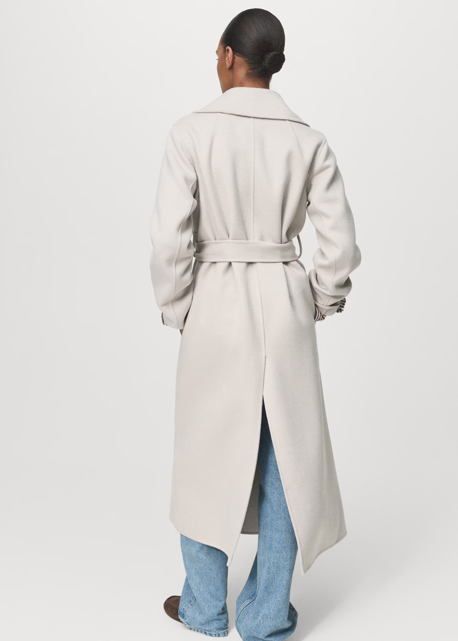 Handgemachter Wollmantel mit Belt | Mango EU