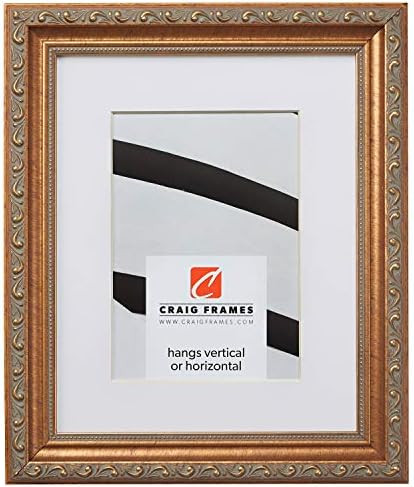 Craig Frames Ancien Ornate, 16 x 20 Inch Antique Gold Picture Frame Matted to Display a 11 x 14 Inch | Amazon (US)