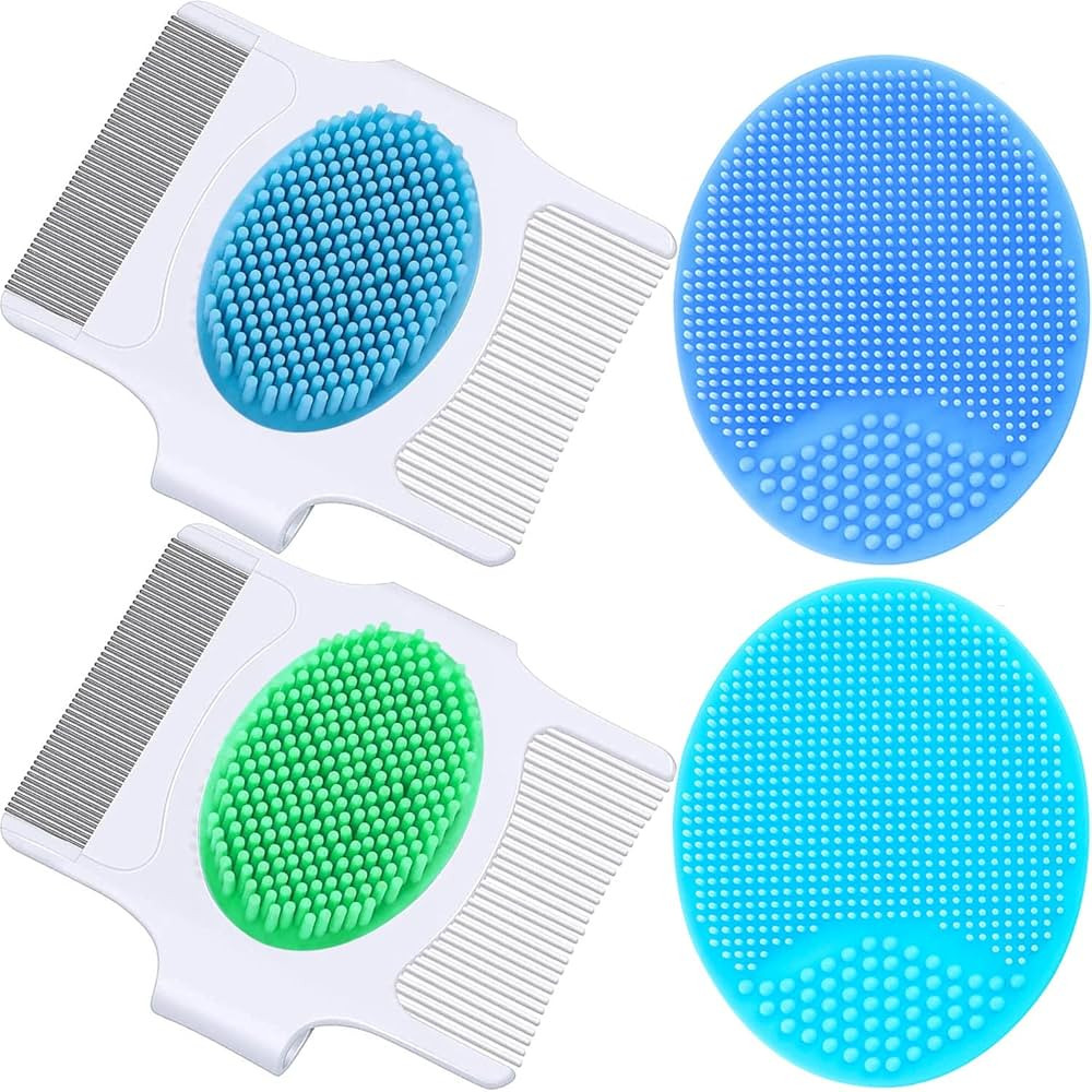 Cradle Cap Brush and Comb, Cradle Cap Brush Safe Baby's Scalp Brush with Soft Rubber Bristles, He... | Amazon (US)