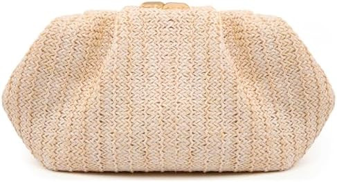 Elegant Pleated Vegan Leather Clutch Purse for Women Soft PU Wedding Evening Bag with Detachable ... | Amazon (US)