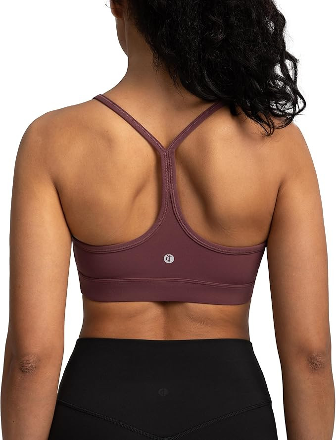 Colorfulkoala Women's Dreamlux Y Back Sports Bra Low Impact Padded Workout Top with Built in Bra ... | Amazon (US)