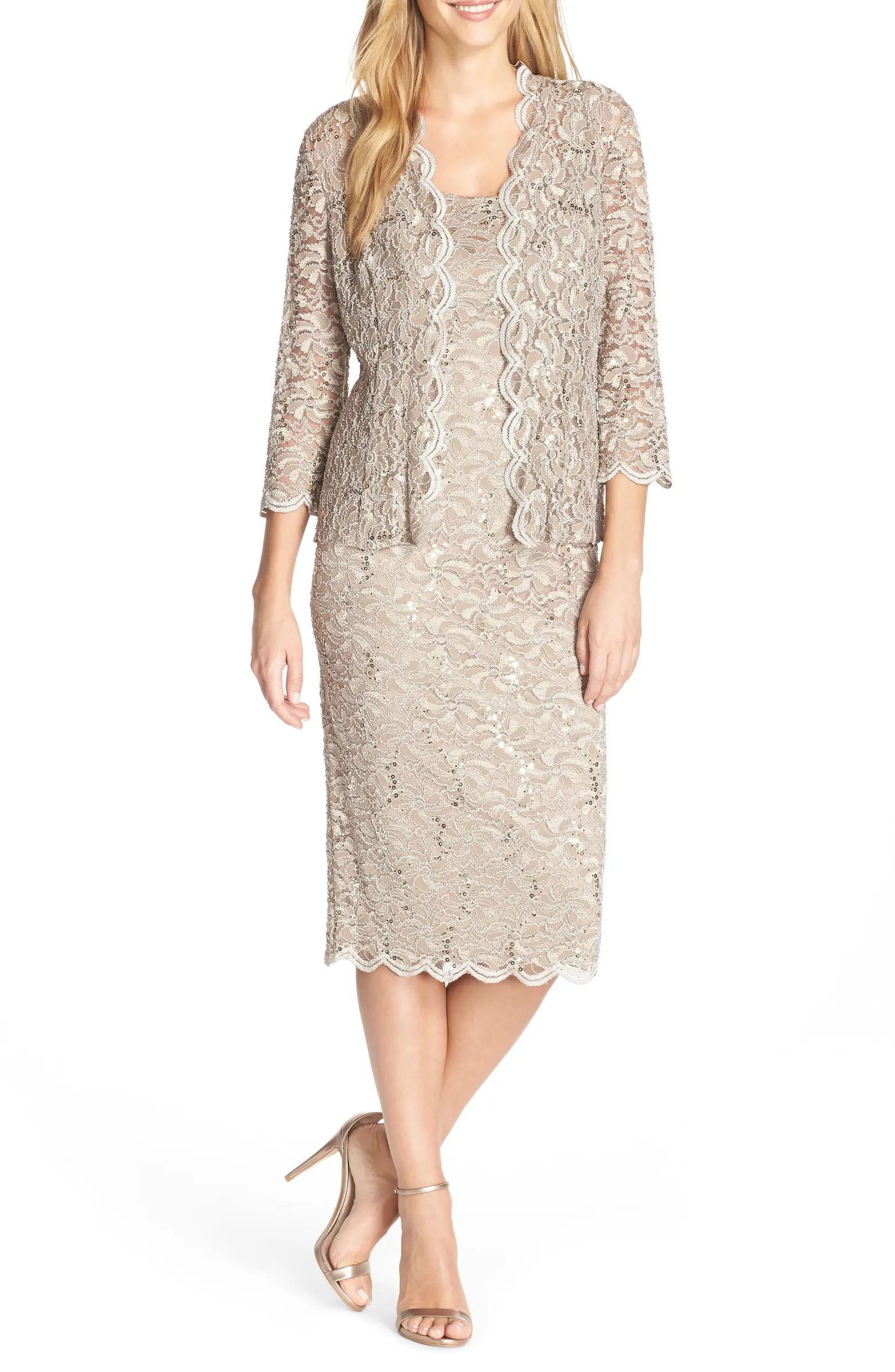 Lace Cocktail Dress with Jacket | Nordstrom