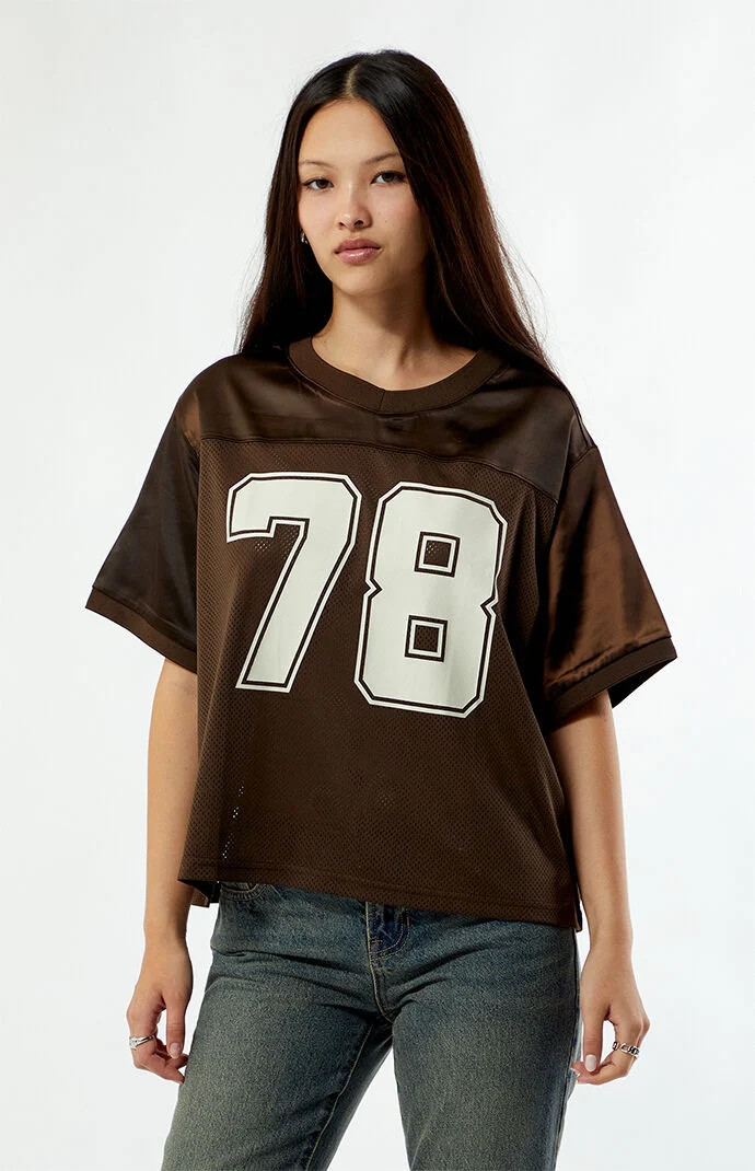 Women's 78 Short Sleeve Jersey in Brown - Size Large | PacSun