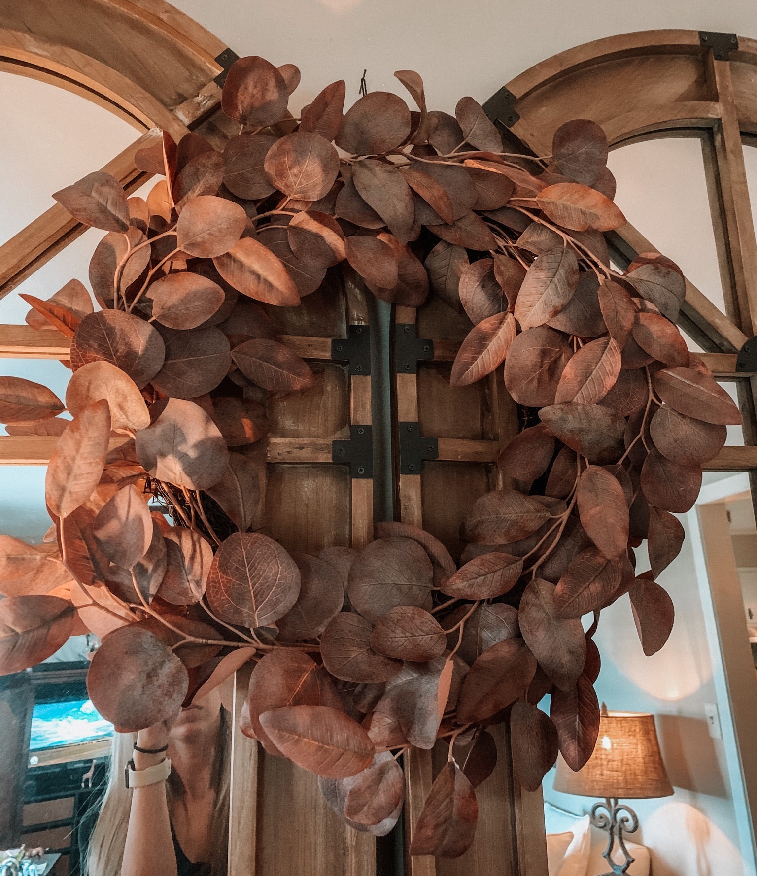 25% off this hearth and hand wreath! Love this rust color for fall! Fall wreath, fall decor. Callie Glass 

#LTKsalealert #LTKSeasonal #LTKhome