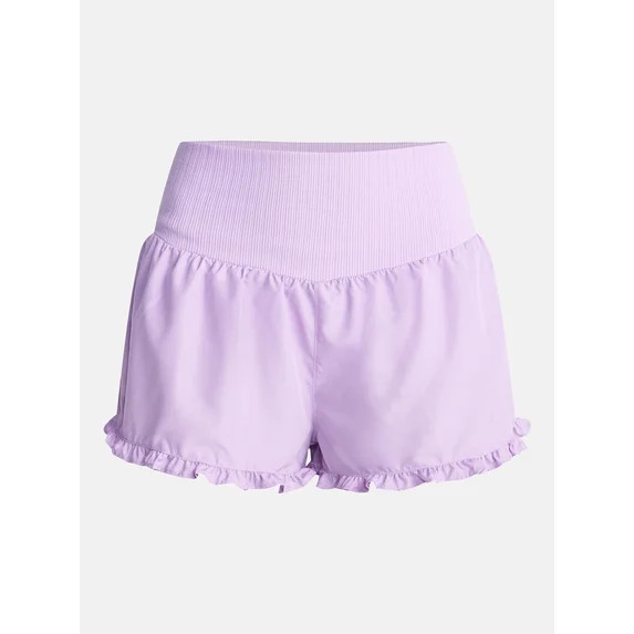 No Boundaries Ruffle Hem Shorts, 2" Inseam, Women's XXS-XXL | Walmart (US)