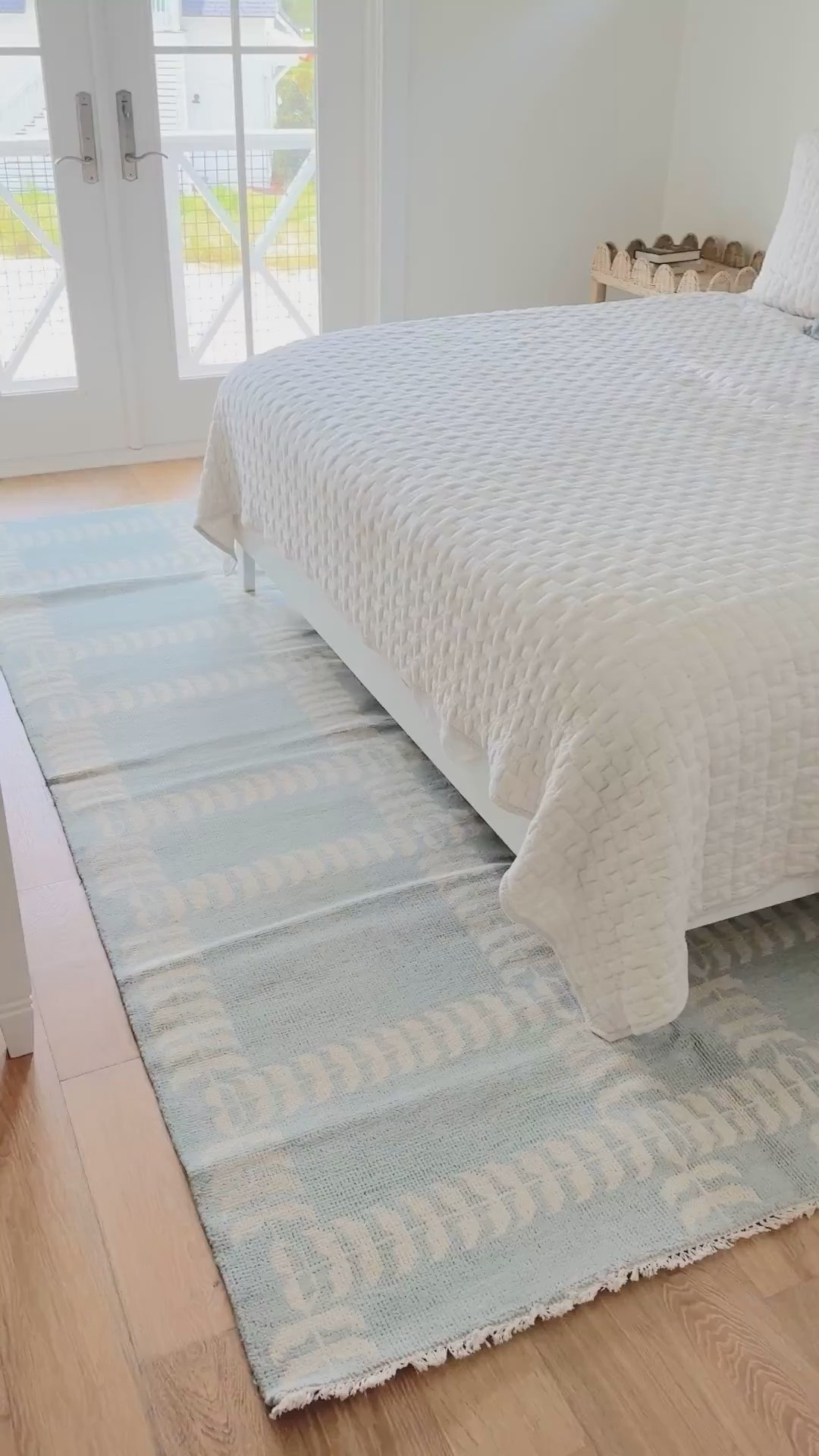 Coastal guest bedroom. Let this rug sit folded for a month 🤪🤪.  Waiting for it to settle. It’s gorgeous in person

#LTKHome