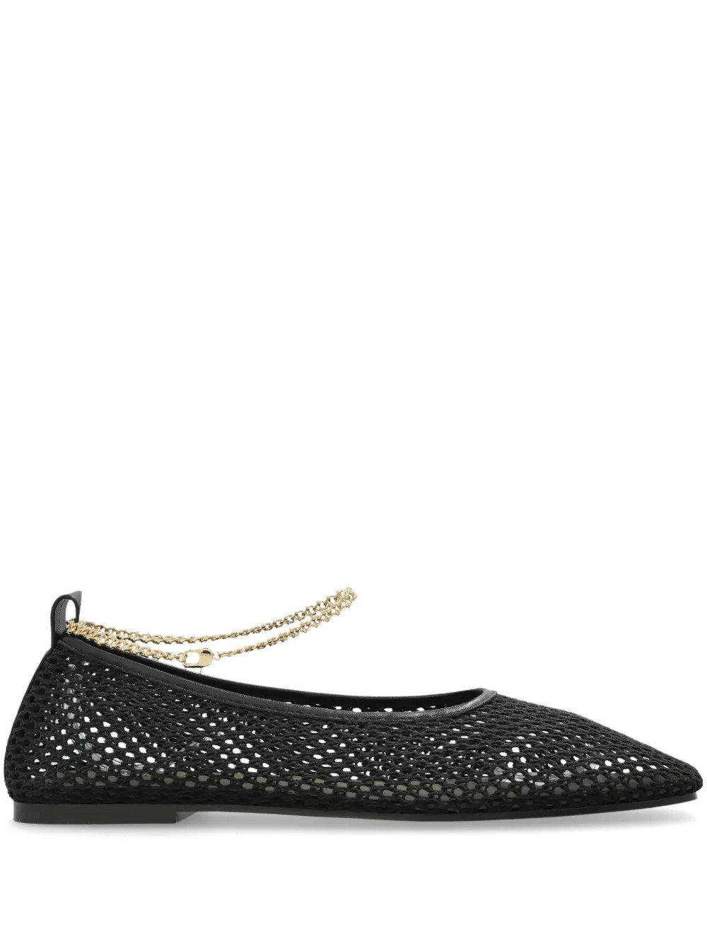 MARIA LUCA Leather Ballerina Shoes | Black | FARFETCH | Farfetch Global