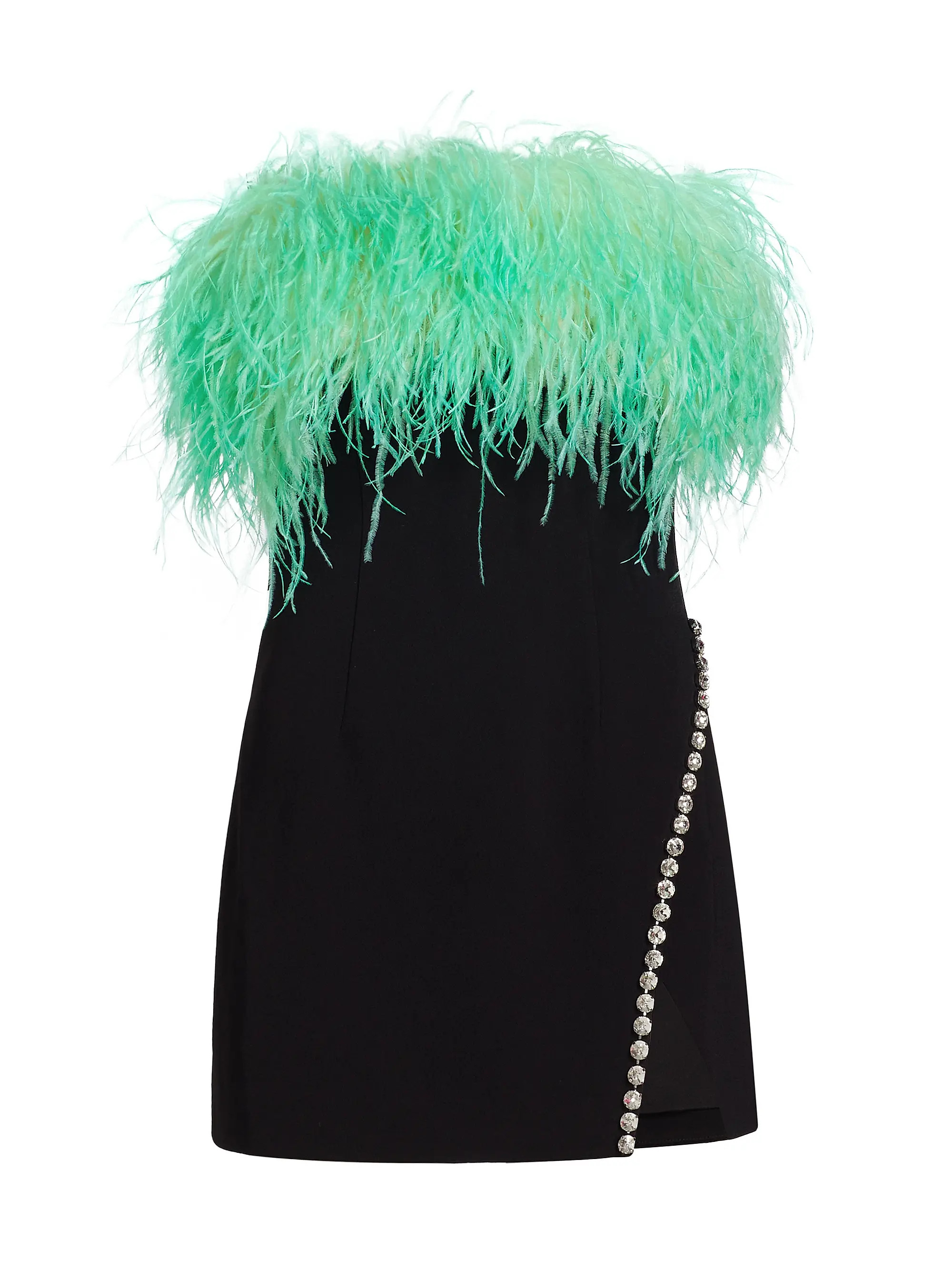 Shop Self-Portrait Ombré Feather Diamante Minidress | Saks Fifth Avenue | Saks Fifth Avenue