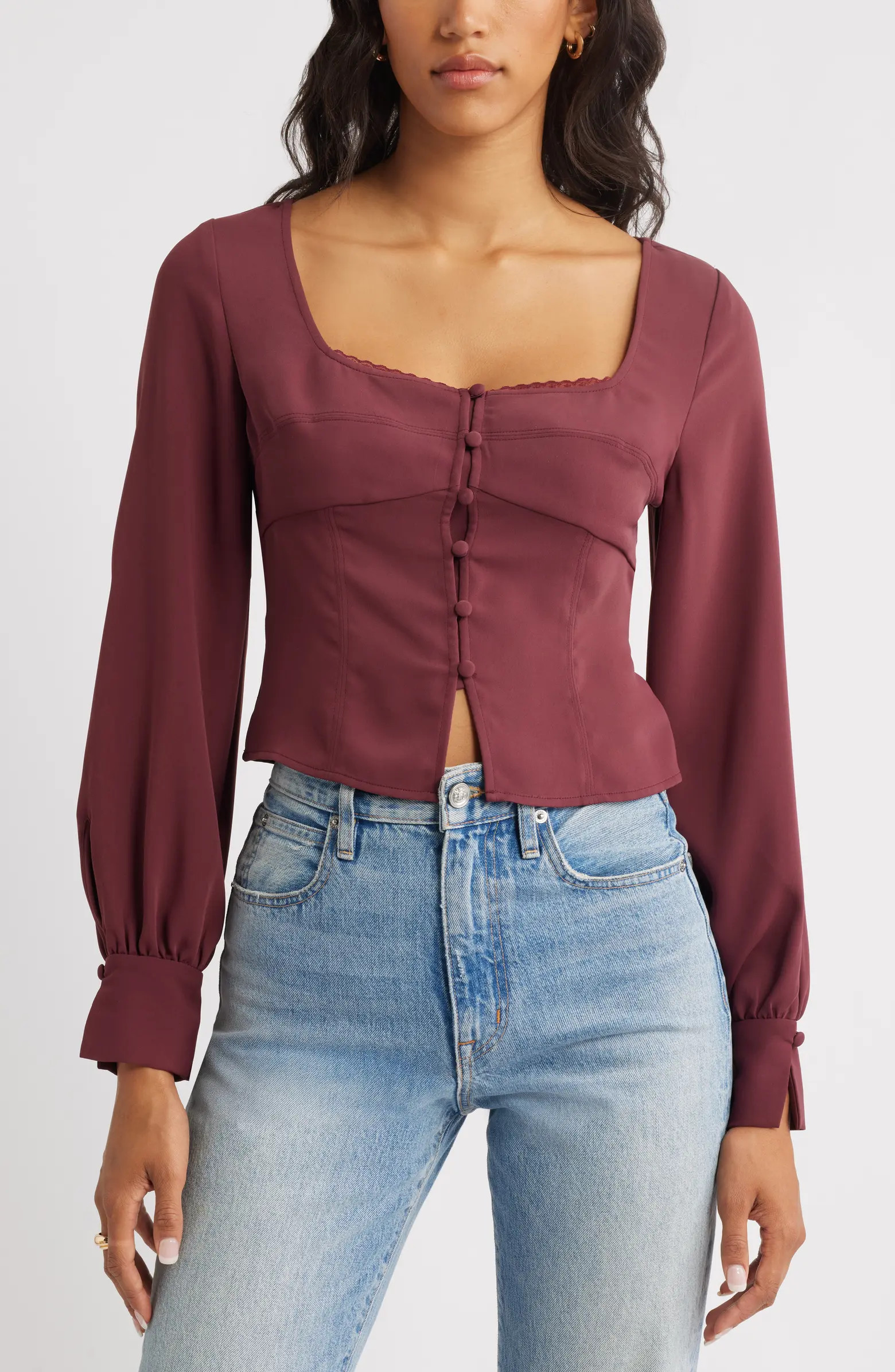 Matte Satin Corset Top | Nordstrom