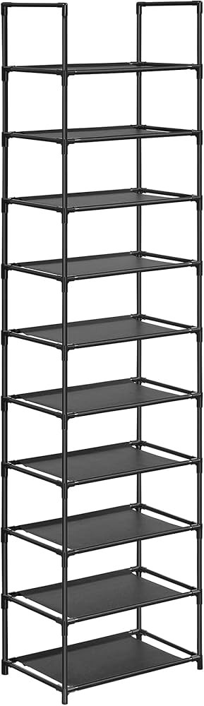 SONGMICS Shoe Rack, 10 Tier Shoe Shelf, Shoe Storage Organizer, Space-Saving, 11 x 17.7 x 68.1 In... | Amazon (US)