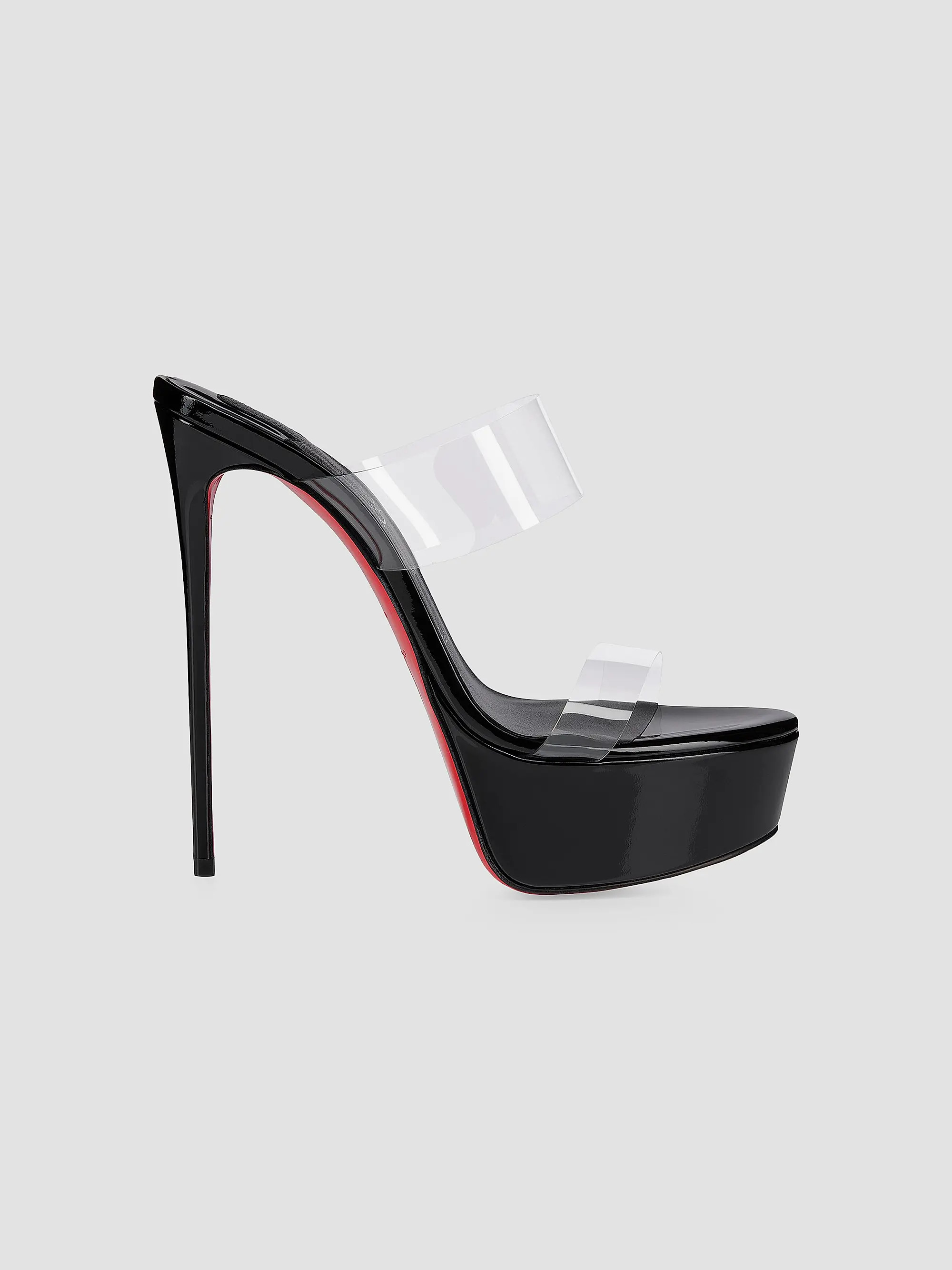Christian Louboutin Just Nothing Alta 150MM Patent Leather Sandal Heels | Saks Fifth Avenue | Saks Fifth Avenue