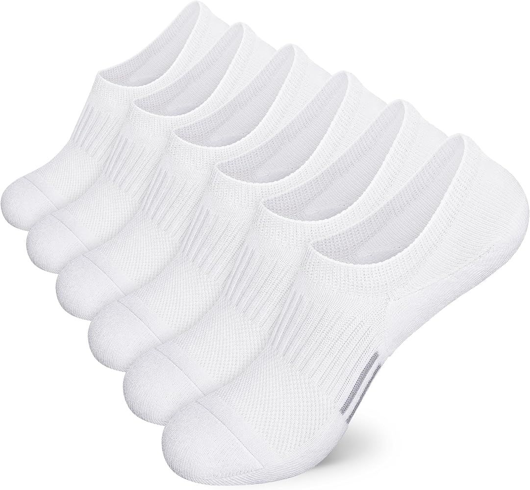 Airacker No Show Socks Womens Athletic Cushioned Low Cut Sports Running Ankle Socks for Women 6 P... | Amazon (US)