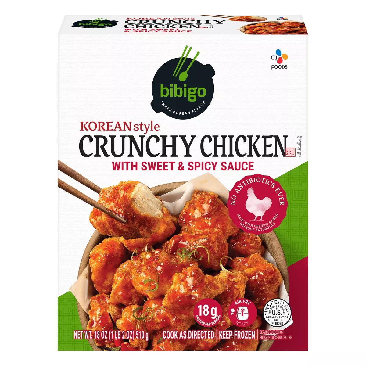 Bibigo Korean Style Frozen Crunchy Chicken Sweet and Spicy - 18oz | Target