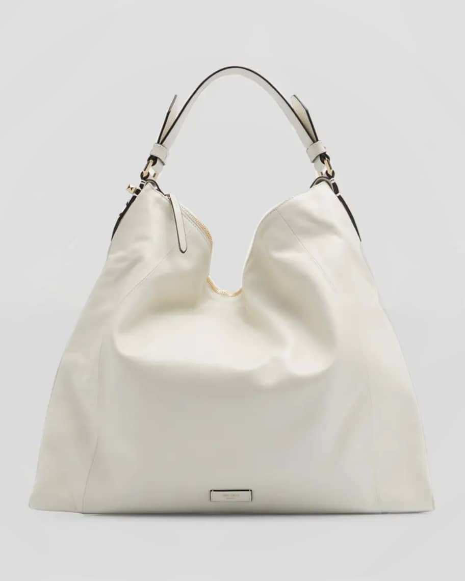 Jimmy Choo Ana Zip Leather Hobo Bag | Neiman Marcus