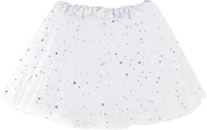 WLLHYF Girl Tutu Skirts,3Layers Tulle Sequin Star Ballet Dance Tutu Skirt Princess Christmas Skir... | Amazon (US)