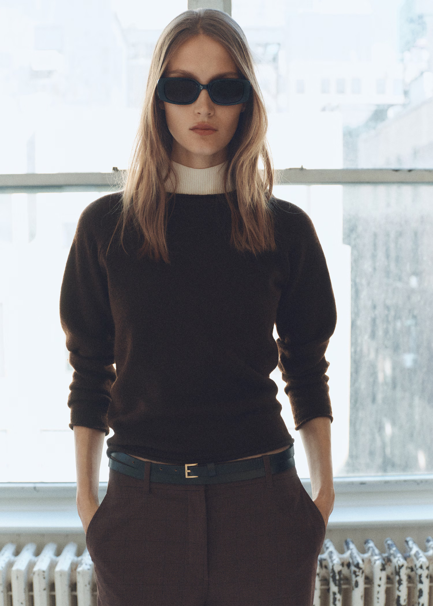 Cotton-linen round-neck knitted sweater - Women | MANGO USA | Mango (US/MX/AU)