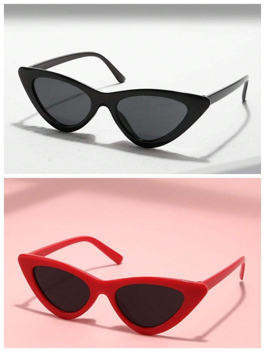 Gafas de moda con forma de ojo de gato unisex, adecuadas para decoración diaria y combinación | SHEIN