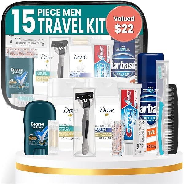 TrekTote Travel Essentials Kit For Women – 15 Piece Toiletry Set – Featuring Top Trusted Brand Toiletries, TSA Compliant, Includes Shampoo And Conditioner, Lotion, Toiletry Bag & More | Amazon (US)