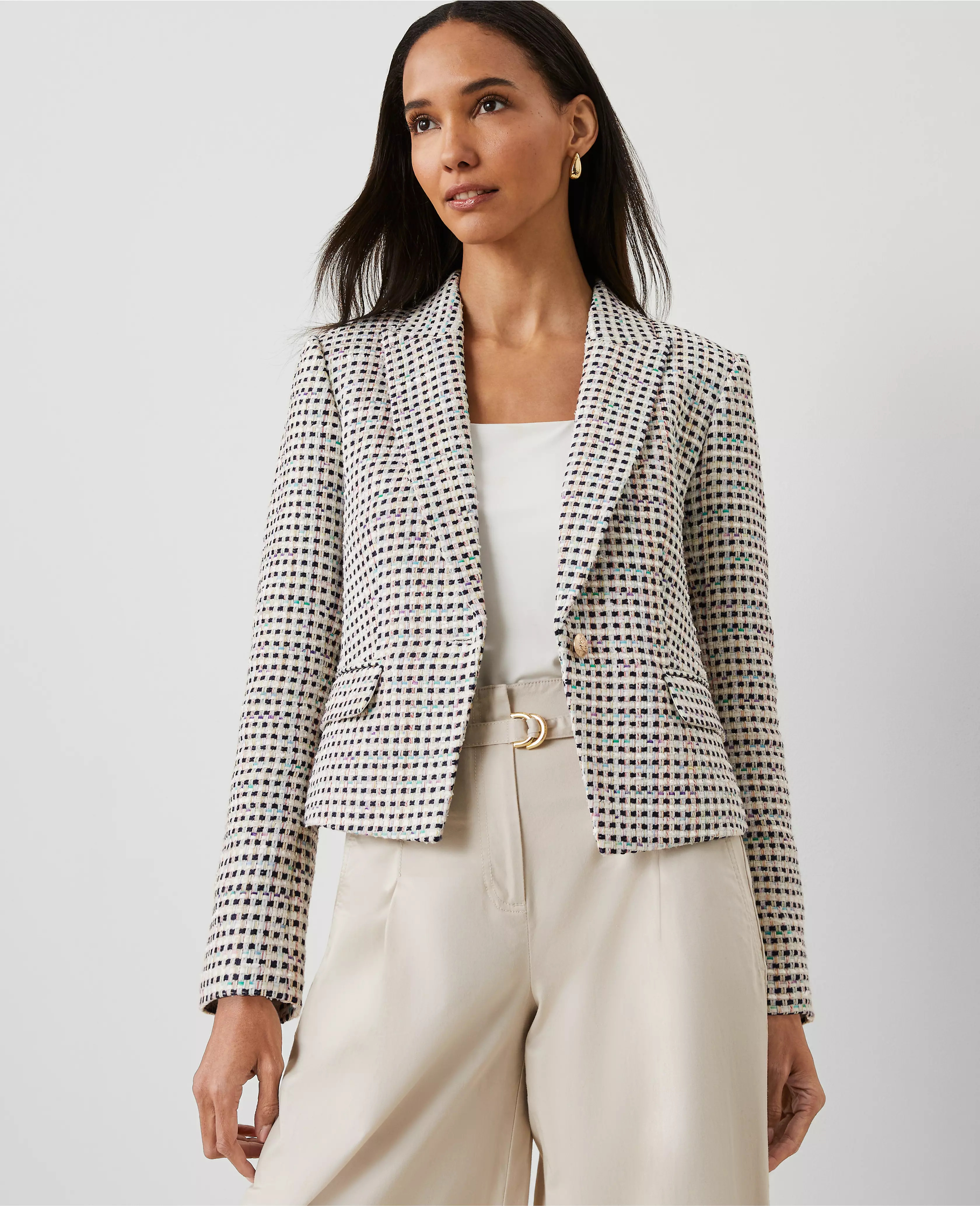 Tweed Fitted Blazer | Ann Taylor