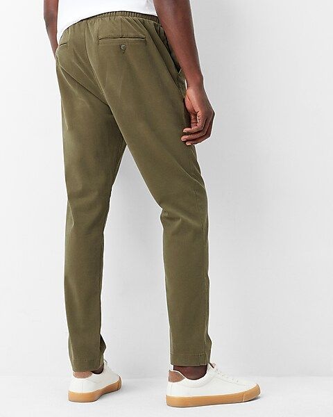 Solid Stretch Cotton Drawstring Pant | Express