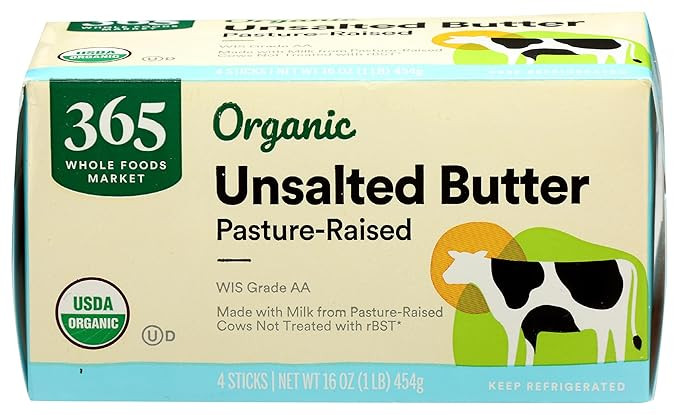 365 by Whole Foods Market, Butter Unsalted Organic, 16 Ounce | Amazon (US)