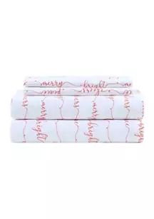Christmas Wishes Merry and Bright Sheet Set | Belk