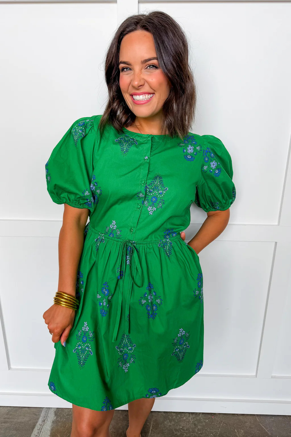 Vivian Floral Tie Waist Dress | Jules & James Boutique