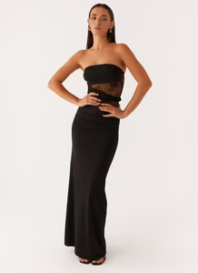 Karma Strapless Maxi Dress - Black | Peppermayo (Global)