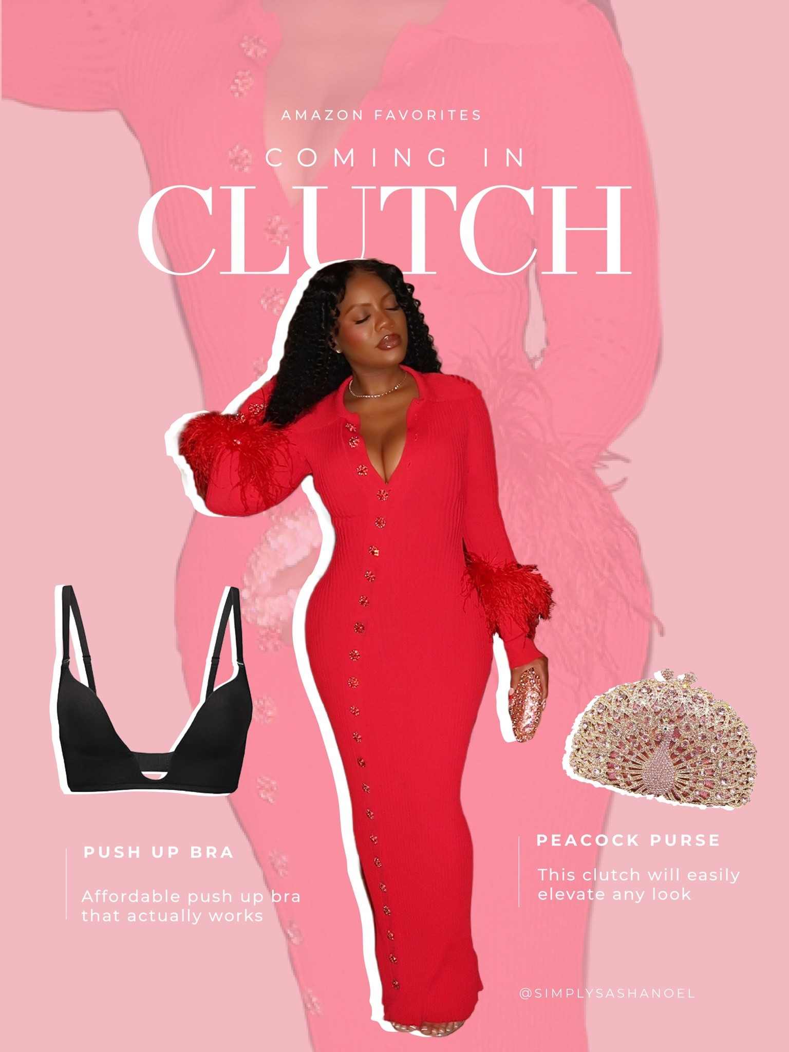 Amazon came through again. 💕✨

The dress? A showstopper. The clutch? Looks way more expensive than it is. And don’t even get me started on the undergarment that makes deep necklines so much easier to wear.

If you’re building a wedding guest, birthday, date night, or vacation look on a budget, these are the pieces worth adding to cart. 🛍️
#AmazonFashion #AmazonFinds #LTKAmazon #LTKFashion #AffordableStyle #WeddingGuestDress #DateNightLook #AmazonFavorites #FashionFinds #LTKItStyle