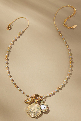 Dainty Beaded Charm Necklace | Anthropologie (US)