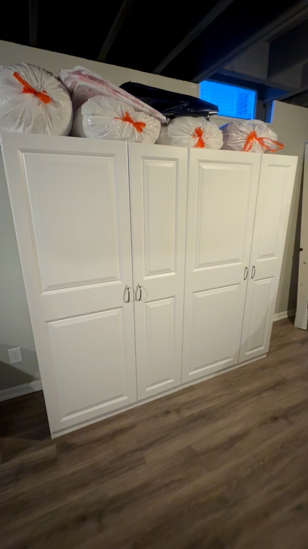 Estate 38.5-in W x 70.375-in H Wood composite White Wall-mount Utility Storage Cabinet