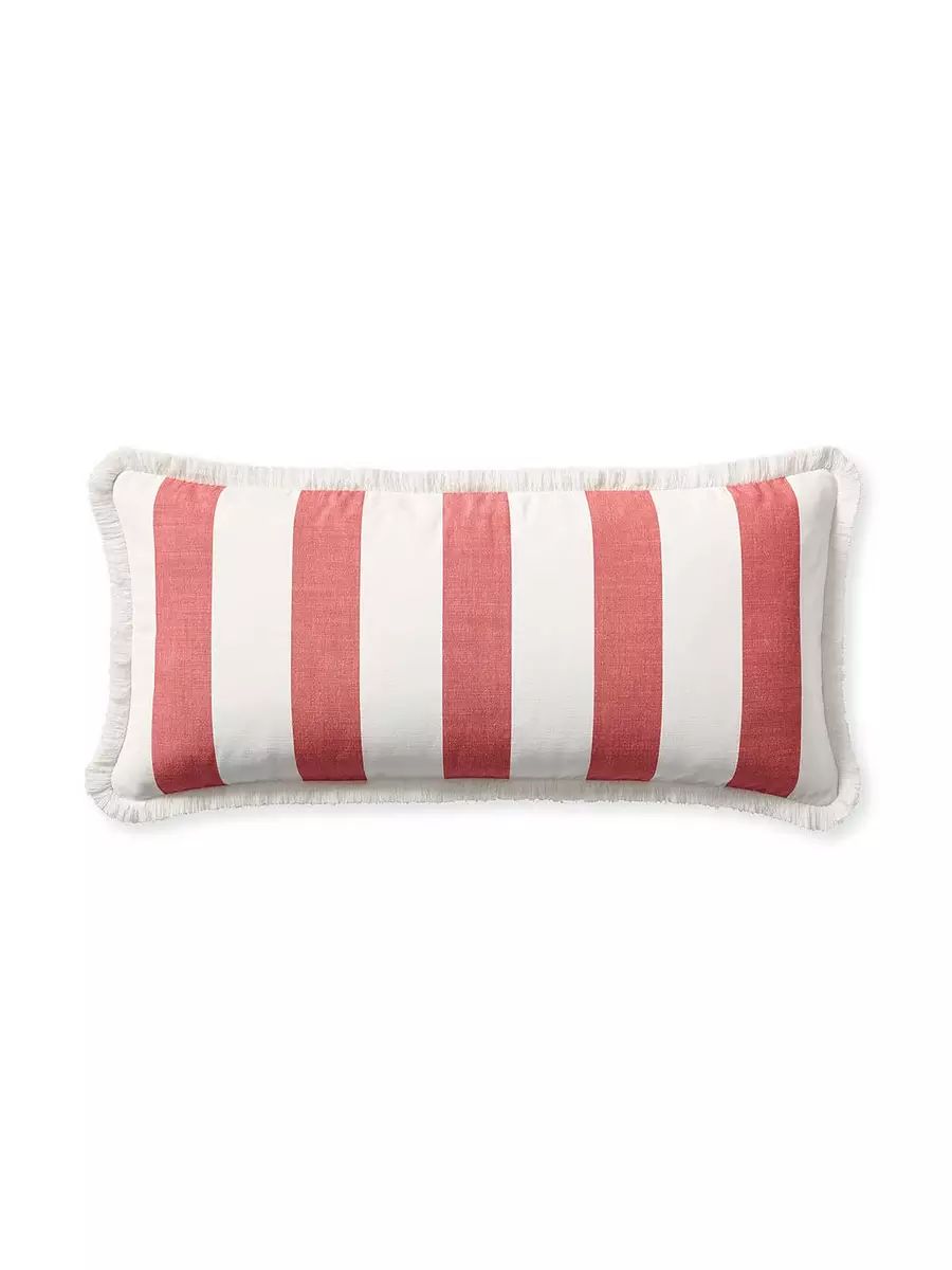 Perennials Harbor Stripe Pillow Cover - Lobster | Serena and Lily