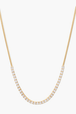 Brook & York Vermeil Half Tennis Chain Necklace | Anthropologie (US)