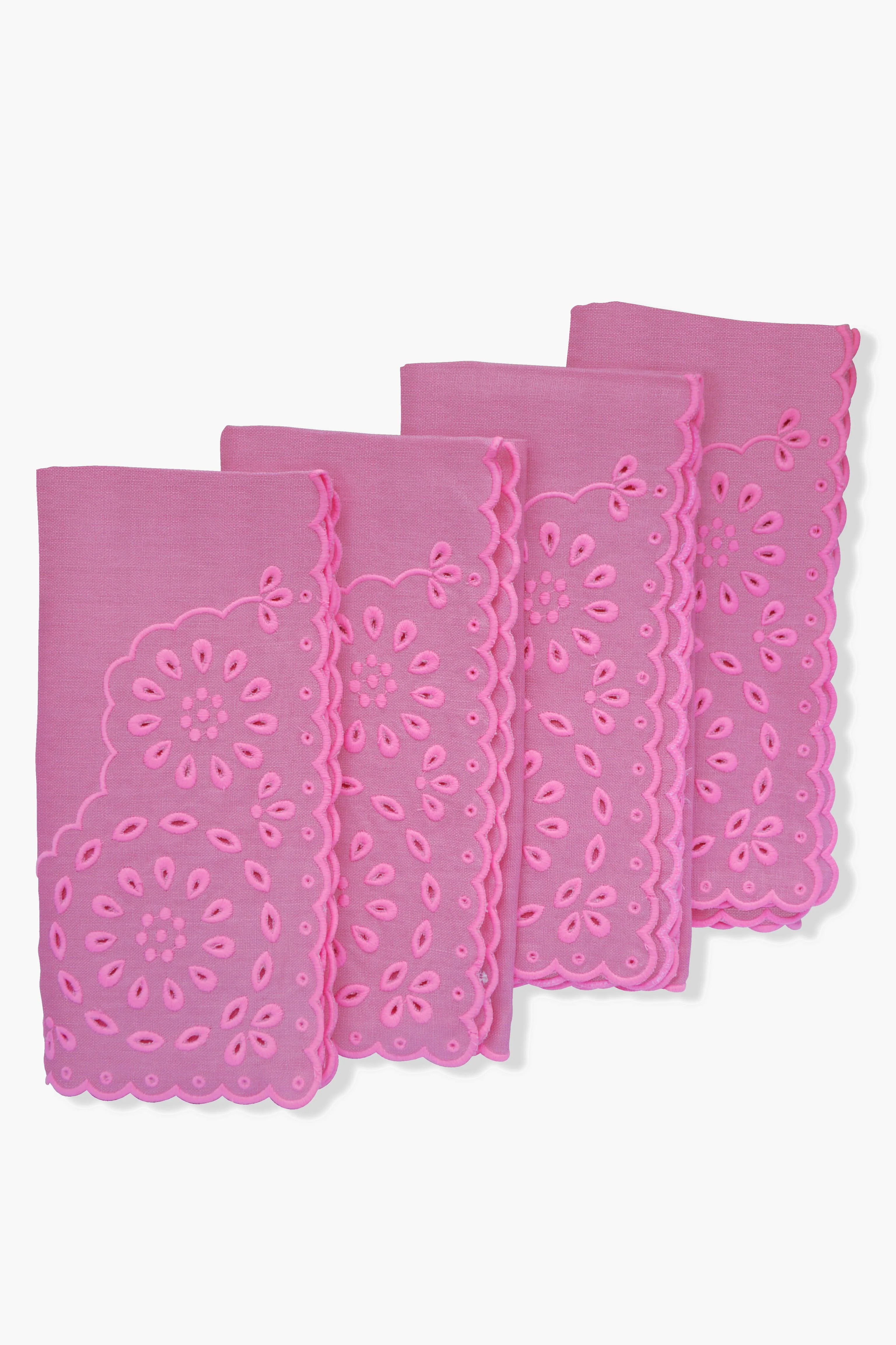 Pink Eyelet Dinner Napkins Set of 4 | Tuckernuck (US)