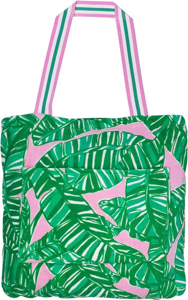 Lilly Pulitzer Towel Tote Bag, Travel Beach Towel with Terrycloth Tote Bag and Interior Pockets, ... | Amazon (US)