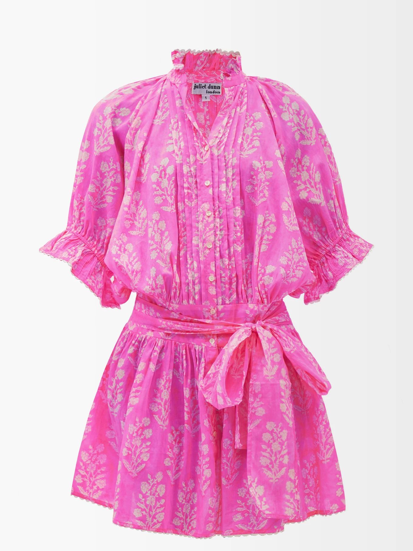 Scalloped floral-print cotton-voile dress | Matches (US)
