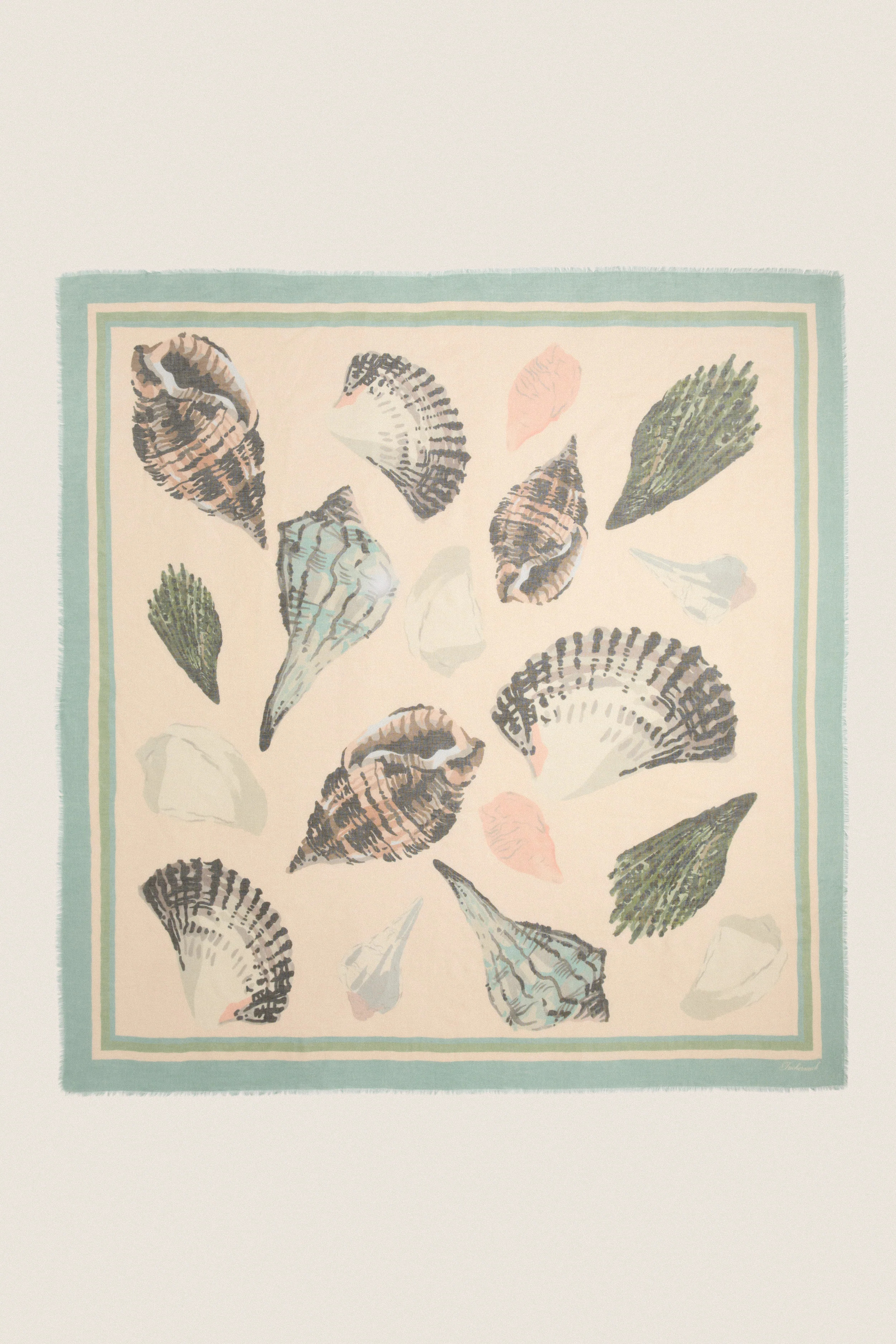 Painted Shells Silk Cashmere Blend Large Scarf | Tuckernuck (US)