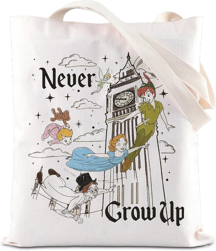 FOTAP Cartoon Inspired Tote Bag Never Grow Up Shoulder Bag Magical Theme Park Manor Gift WDW Magi... | Amazon (US)