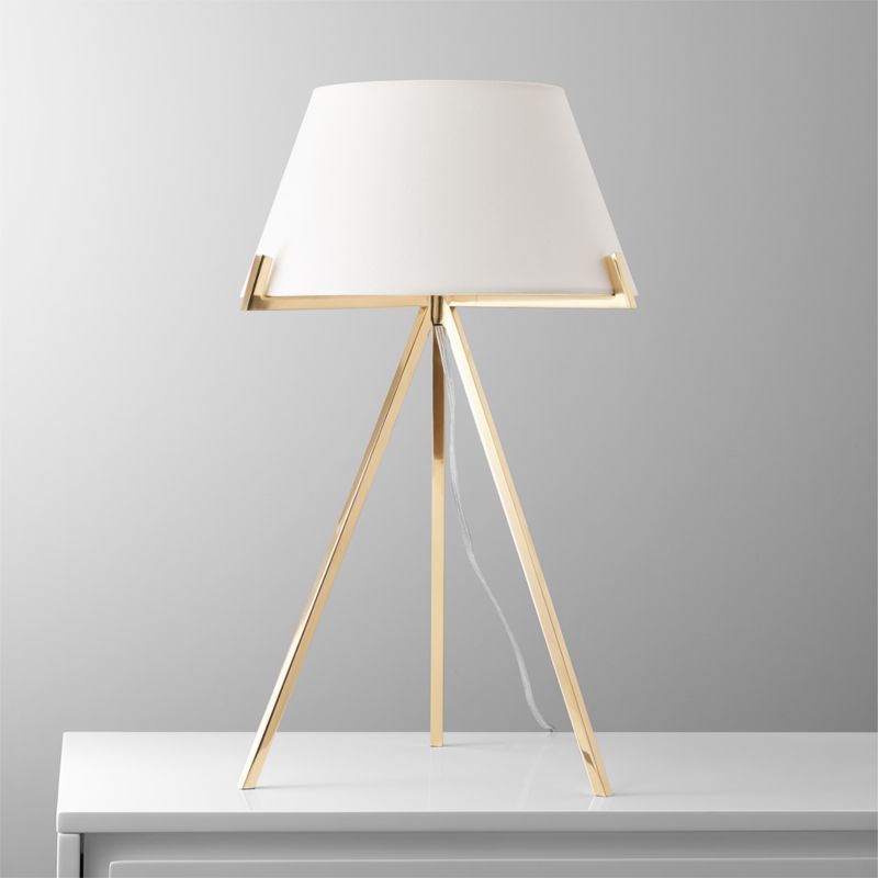 Ornado Large Polished Brass Table Lamp + Reviews | CB2 | CB2
