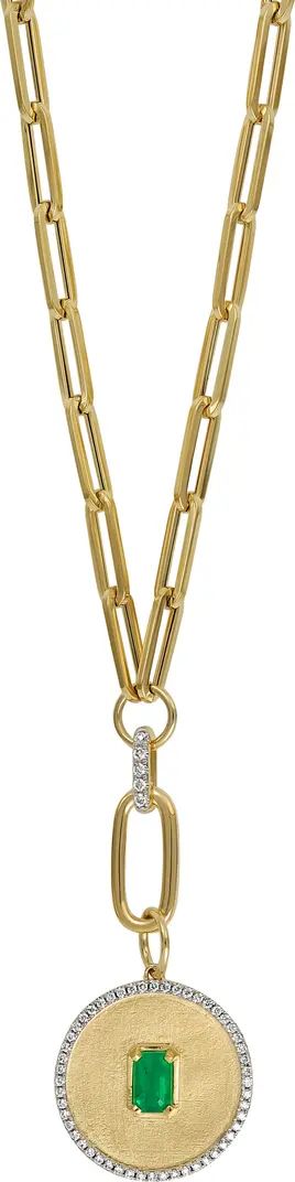 Bony Levy El Mar Emerald & Diamond Medallion Pendant Necklace | Nordstrom | Nordstrom