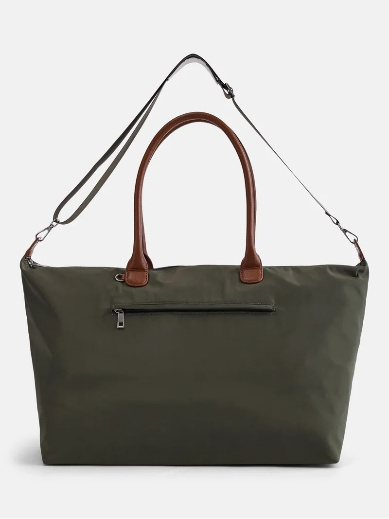 No Boundaries Weekender Tote Bag, Women's, Olive | Walmart (US)