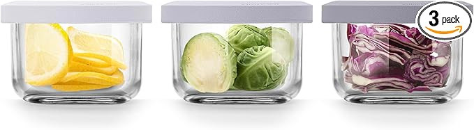 Comotomo 'Smart Vent' Food Container, Gray, Set of 3 | Amazon (US)
